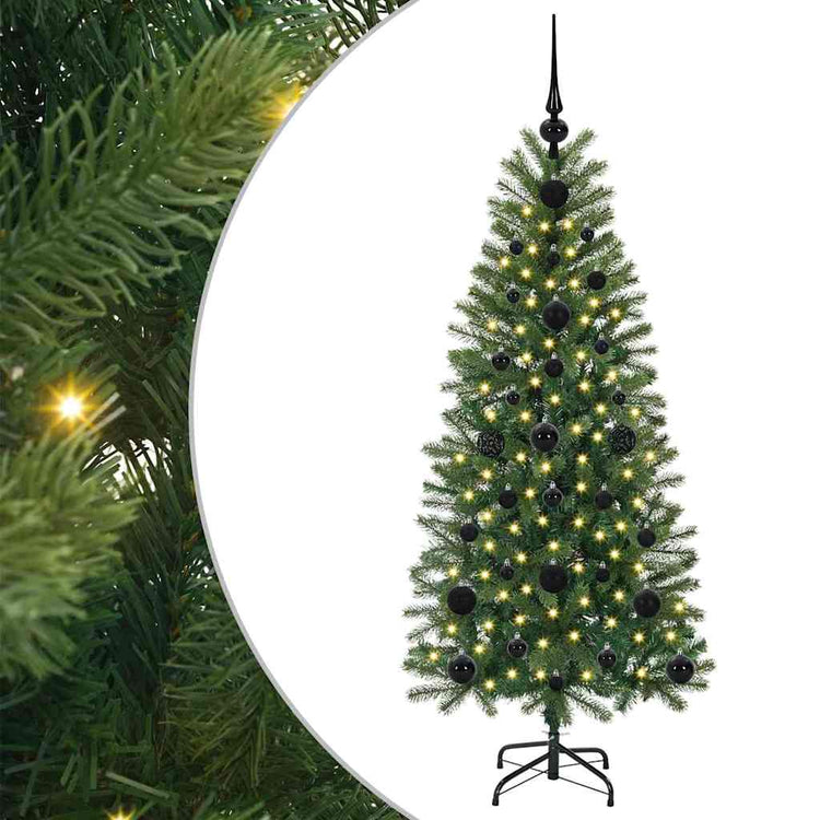 Vidaxx sapin de Noël artificiel avec 150 LED avec standard vert 120 cm PE et PVC