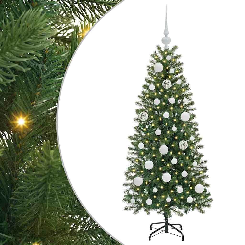 Vidaxx sapin de Noël artificiel avec 150 LED avec standard vert 120 cm PE et PVC