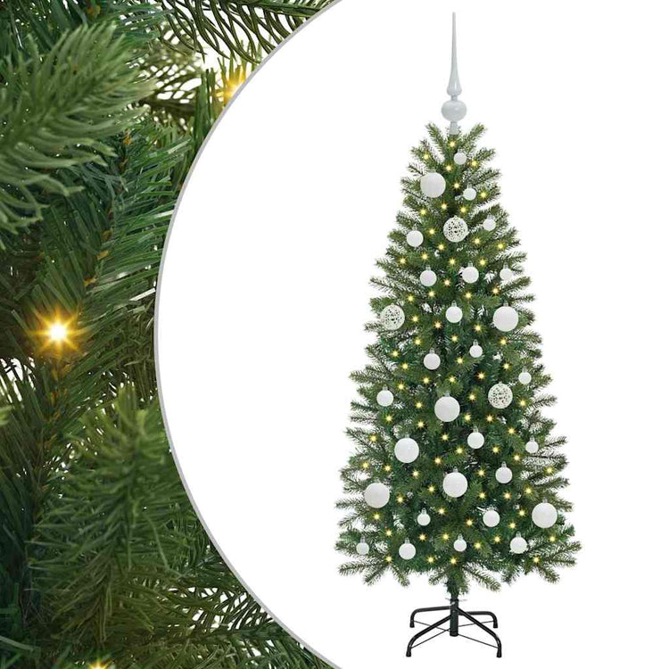 Vidaxx sapin de Noël artificiel avec 150 LED avec standard vert 120 cm PE et PVC