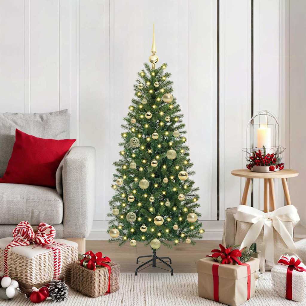 Vidaxx sapin de Noël artificiel avec 150 LED avec standard vert 120 cm PE et PVC