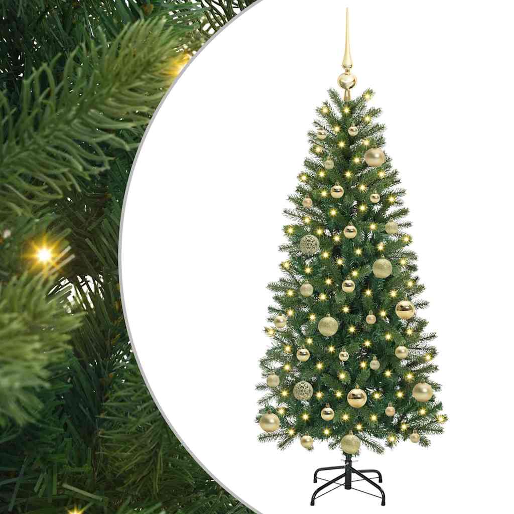 Vidaxx sapin de Noël artificiel avec 150 LED avec standard vert 120 cm PE et PVC
