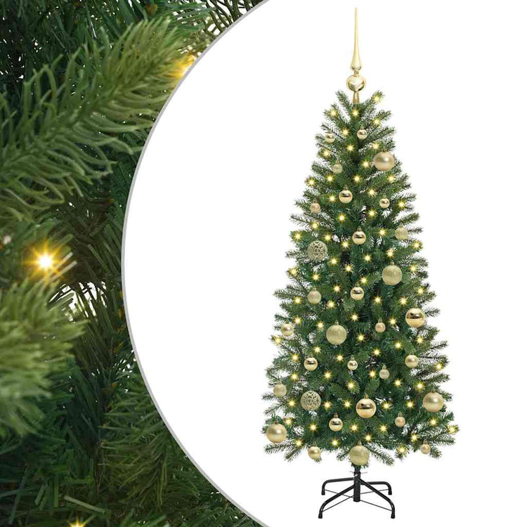 Vidaxx sapin de Noël artificiel avec 150 LED avec standard vert 120 cm PE et PVC