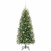 Vidaxx sapin de Noël artificiel avec 150 LED avec standard vert 120 cm PE et PVC - afbeelding 3
