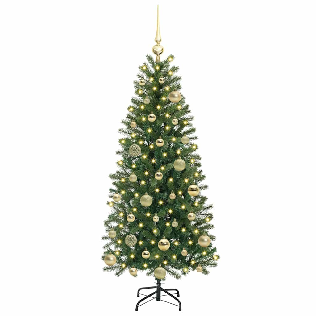 Vidaxx sapin de Noël artificiel avec 150 LED avec standard vert 120 cm PE et PVC