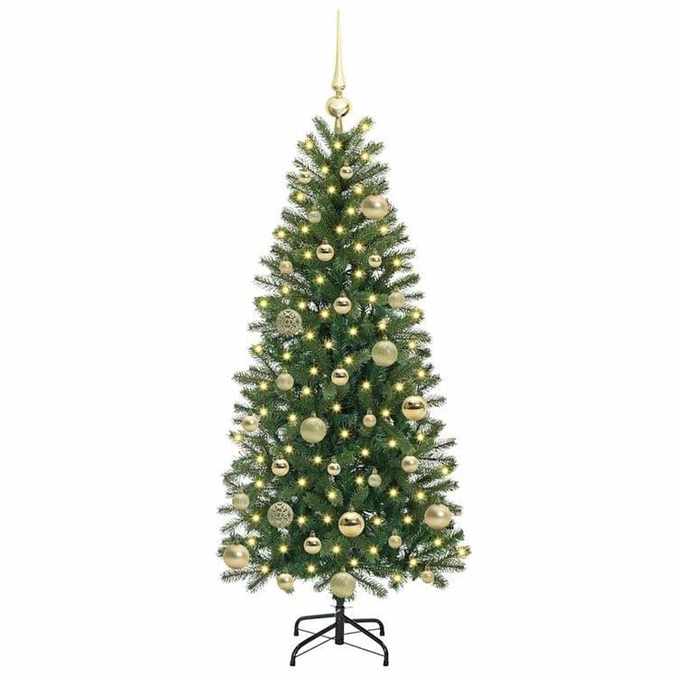 Vidaxx sapin de Noël artificiel avec 150 LED avec standard vert 120 cm PE et PVC