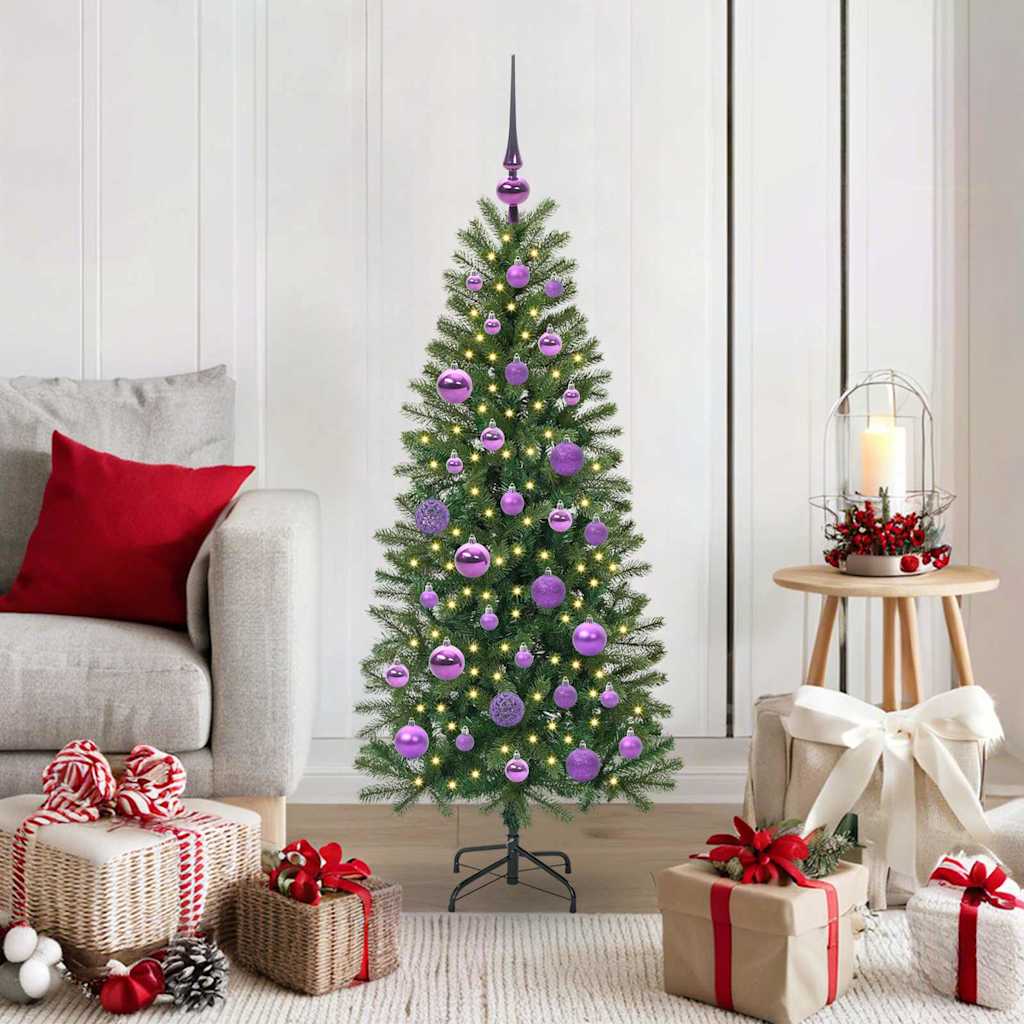 Vidaxx sapin de Noël artificiel avec 150 LED avec standard vert 120 cm PE et PVC