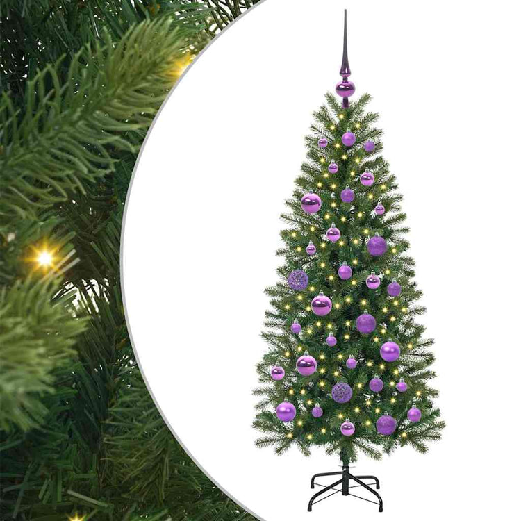 Vidaxx sapin de Noël artificiel avec 150 LED avec standard vert 120 cm PE et PVC