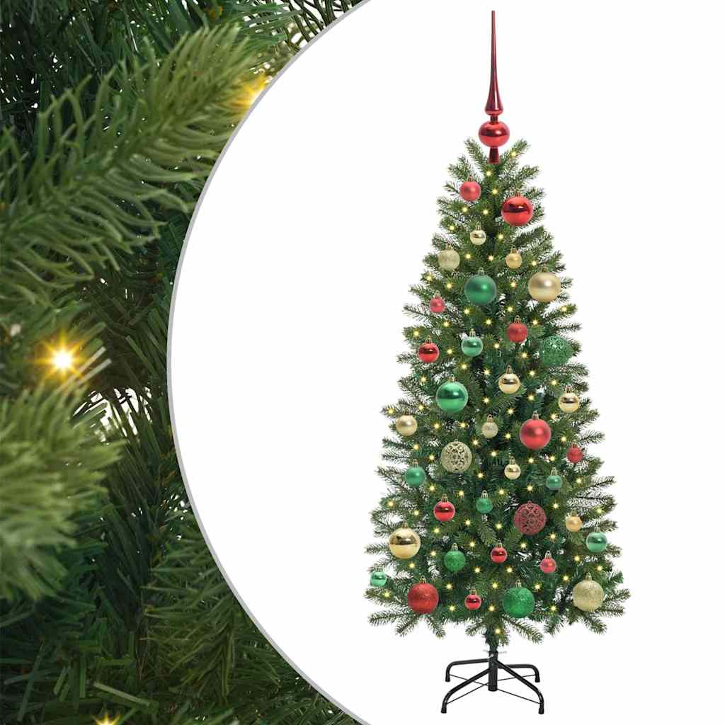 Vidaxx sapin de Noël artificiel avec 150 LED avec standard vert 120 cm PE et PVC