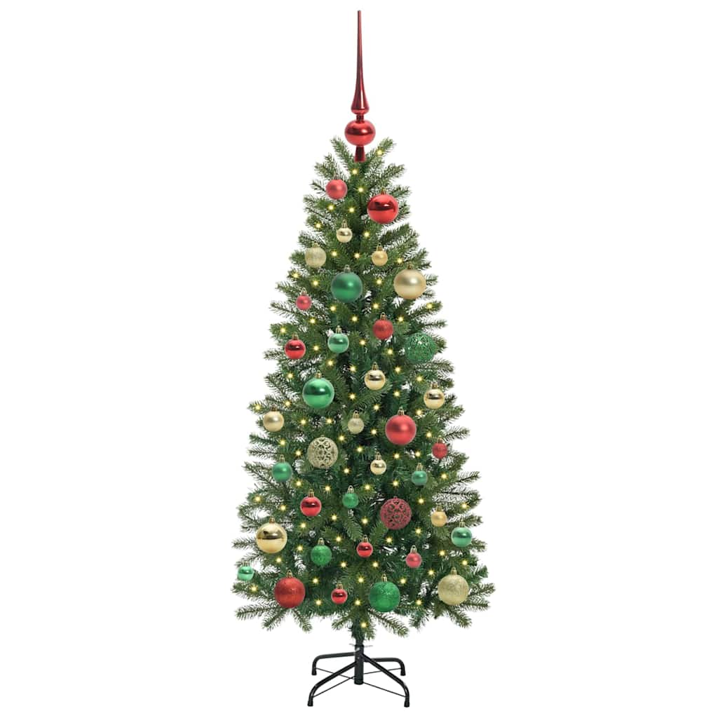 Vidaxx sapin de Noël artificiel avec 150 LED avec standard vert 120 cm PE et PVC