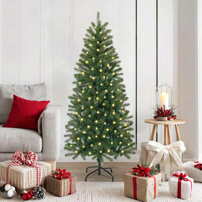 Vidaxx sapin de Noël artificiel avec 150 LED avec standard vert 150 cm PE et PVC