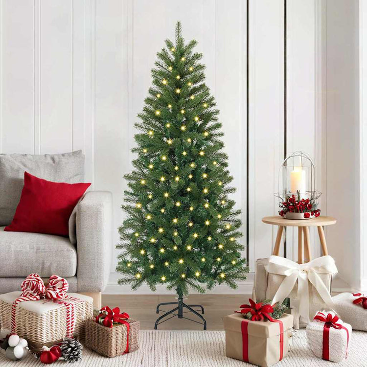 Vidaxx sapin de Noël artificiel avec 150 LED avec standard vert 150 cm PE et PVC