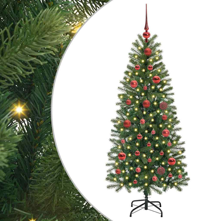 Vidaxx sapin de Noël artificiel avec 150 LED avec standard vert 150 cm PE et PVC