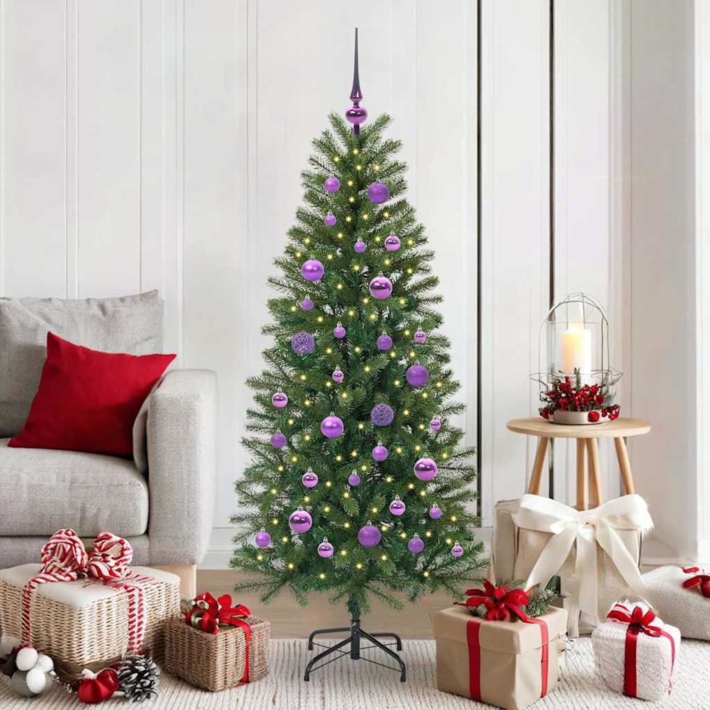 Vidaxx sapin de Noël artificiel avec 150 LED avec standard vert 150 cm PE et PVC