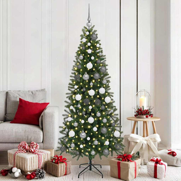 Vidaxx sapin de Noël artificiel avec 300 LED avec standard vert 180 cm PE et PVC