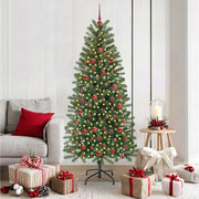Vidaxx sapin de Noël artificiel avec 300 LED avec standard vert 180 cm PE et PVC - afbeelding 1