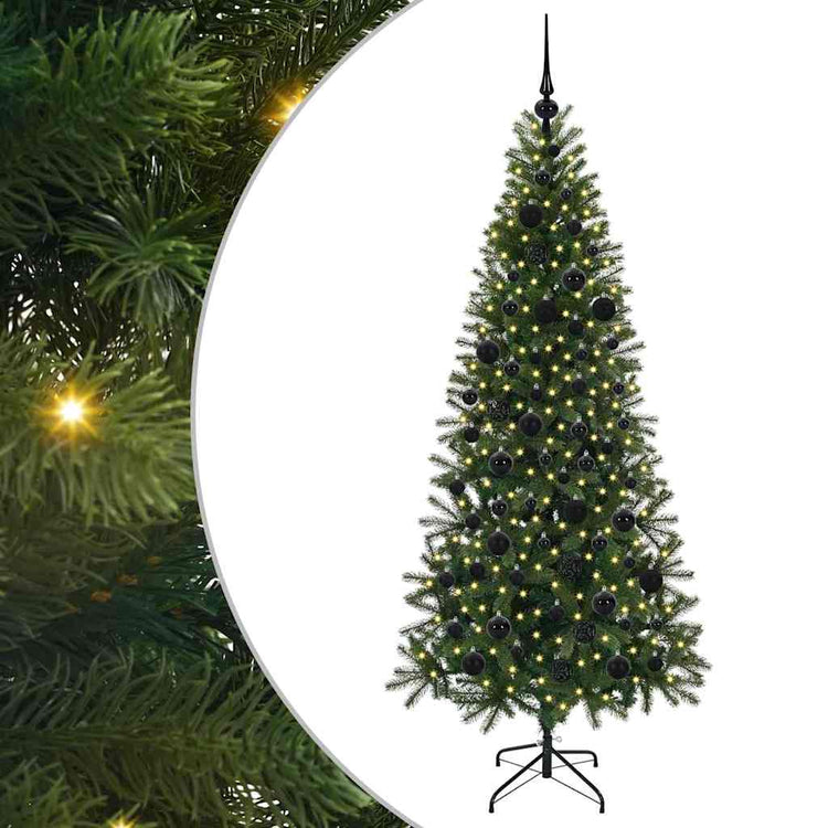 Vidaxx sapin de Noël artificiel avec 300 LED avec standard vert 180 cm PE et PVC