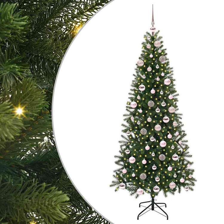 Vidaxx sapin de Noël artificiel avec 300 LED avec standard vert 180 cm PE et PVC