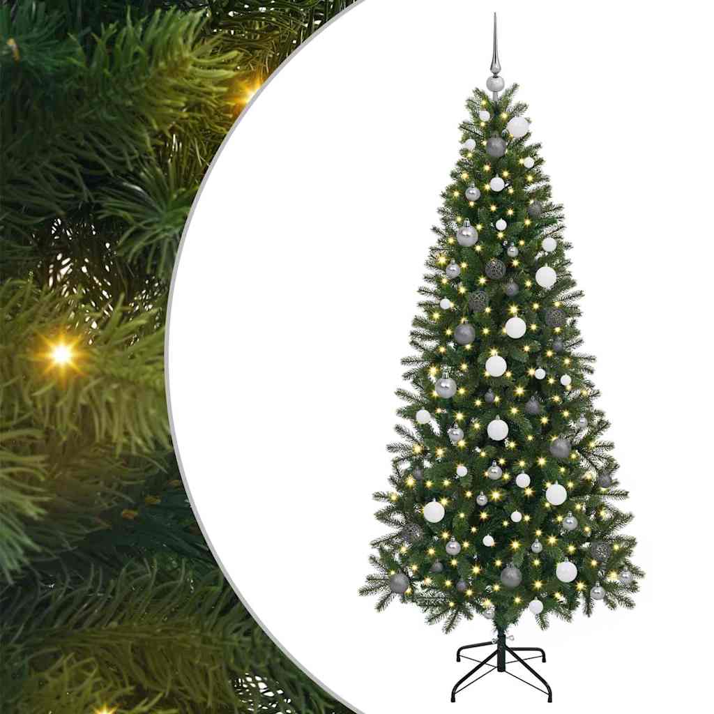 Vidaxx sapin de Noël artificiel avec 300 LED avec standard vert 210 cm PE et PVC