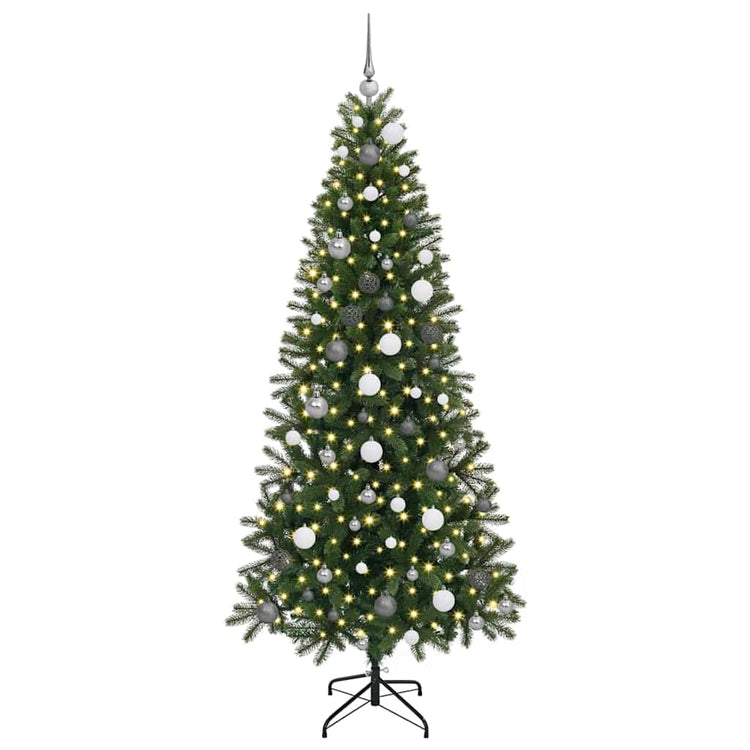 Vidaxx sapin de Noël artificiel avec 300 LED avec standard vert 210 cm PE et PVC