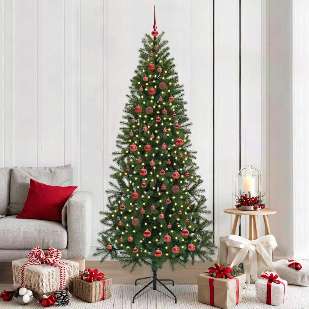 Vidaxx sapin de Noël artificiel avec 300 LED avec standard vert 210 cm PE et PVC
