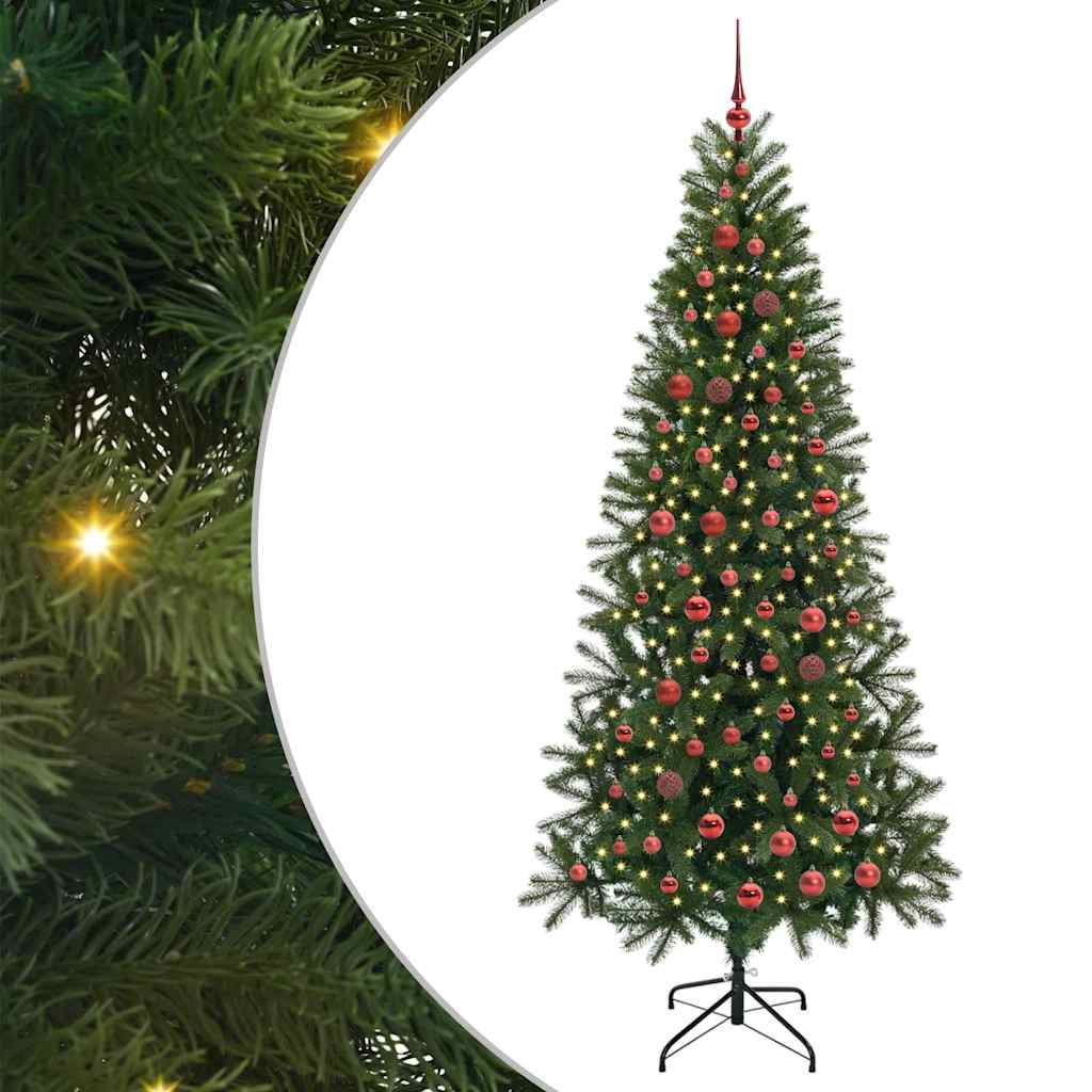 Vidaxx sapin de Noël artificiel avec 300 LED avec standard vert 210 cm PE et PVC
