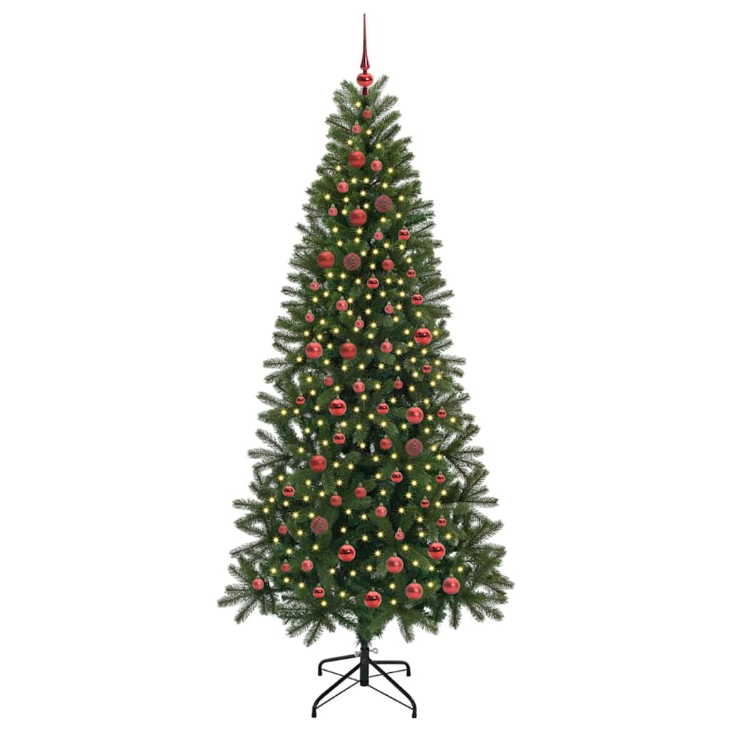 Vidaxx sapin de Noël artificiel avec 300 LED avec standard vert 210 cm PE et PVC