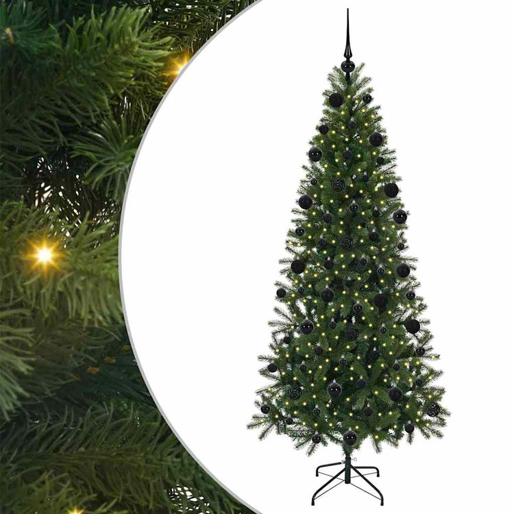 Vidaxx sapin de Noël artificiel avec 300 LED avec standard vert 210 cm PE et PVC