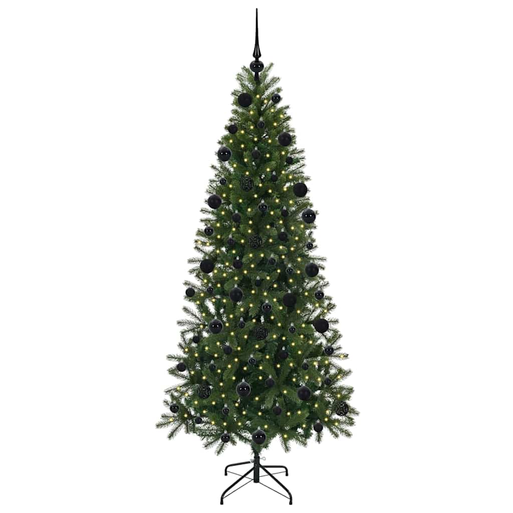 Vidaxx sapin de Noël artificiel avec 300 LED avec standard vert 210 cm PE et PVC