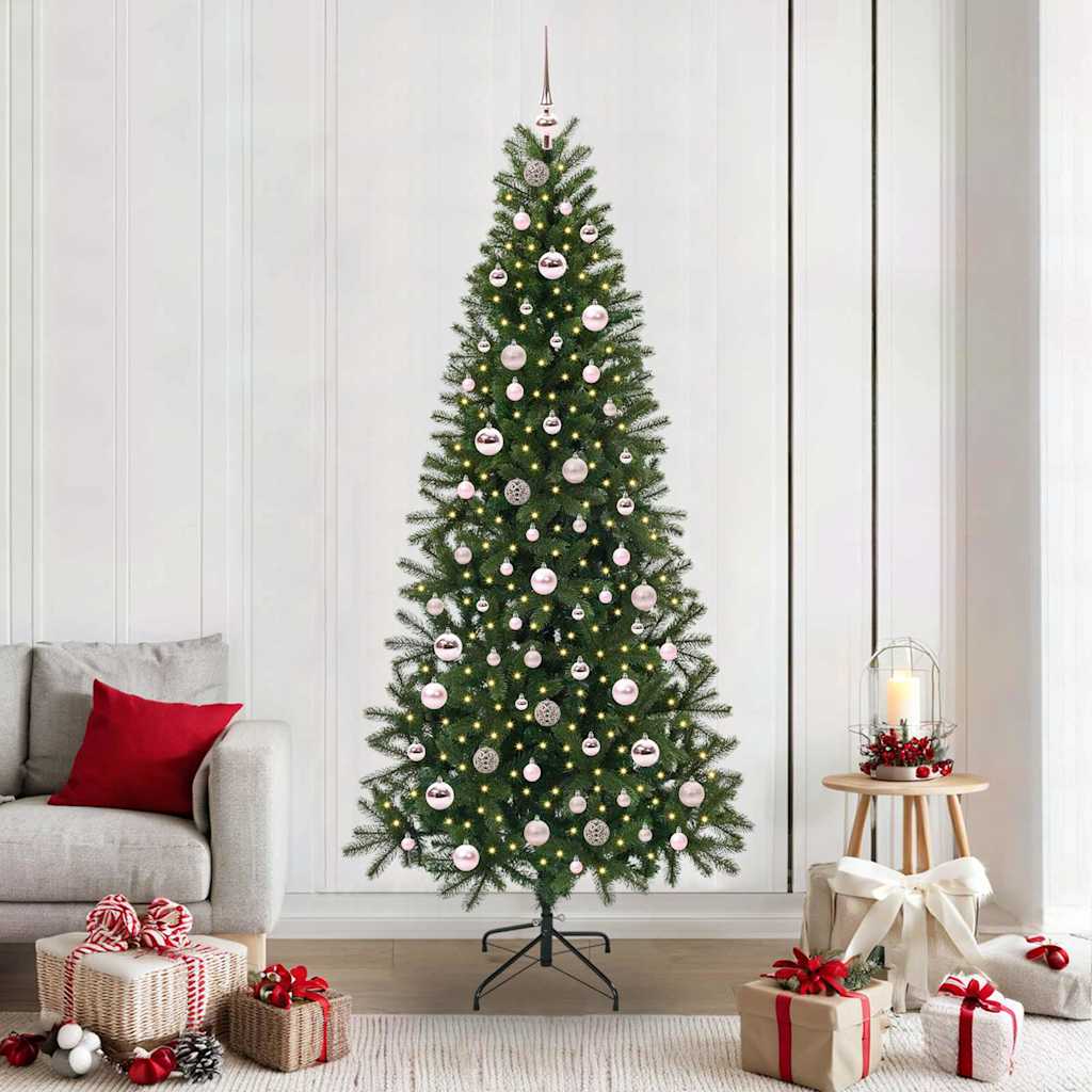 Vidaxx sapin de Noël artificiel avec 300 LED avec standard vert 210 cm PE et PVC