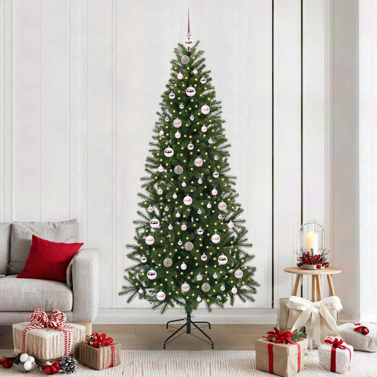 Vidaxx sapin de Noël artificiel avec 300 LED avec standard vert 210 cm PE et PVC