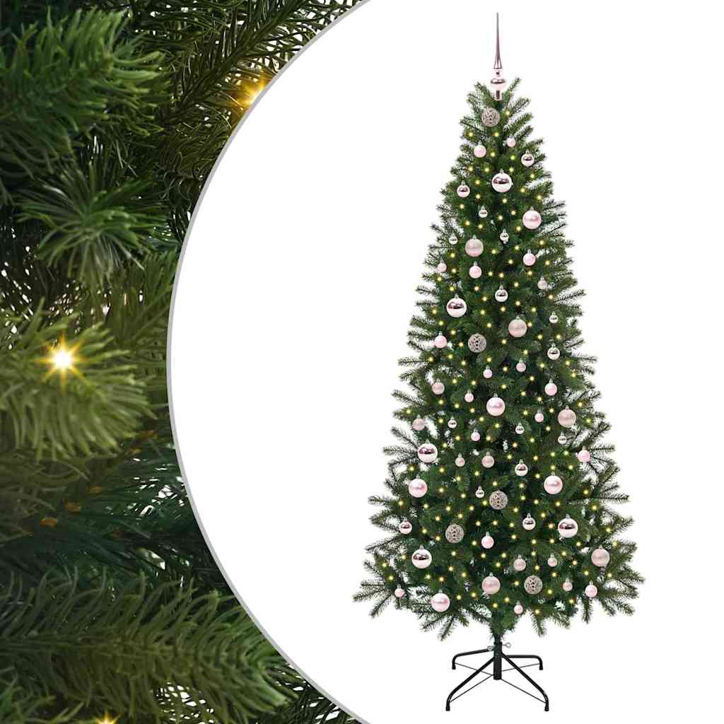 Vidaxx sapin de Noël artificiel avec 300 LED avec standard vert 210 cm PE et PVC