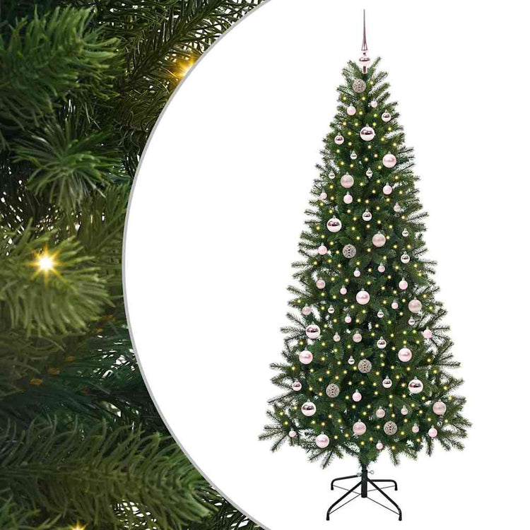 Vidaxx sapin de Noël artificiel avec 300 LED avec standard vert 210 cm PE et PVC