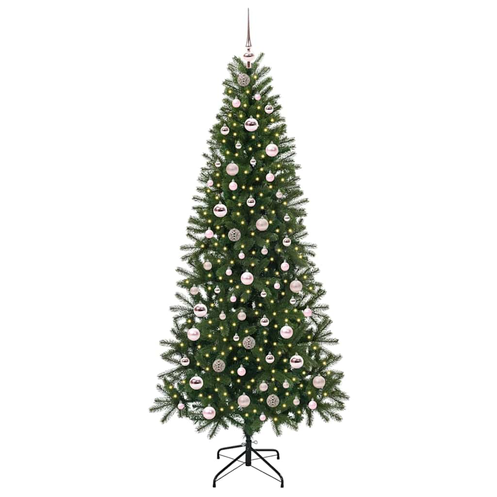 Vidaxx sapin de Noël artificiel avec 300 LED avec standard vert 210 cm PE et PVC