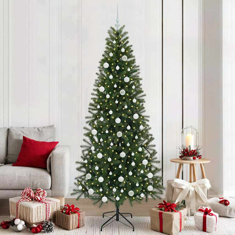 Vidaxx sapin de Noël artificiel avec 300 LED avec standard vert 210 cm PE et PVC