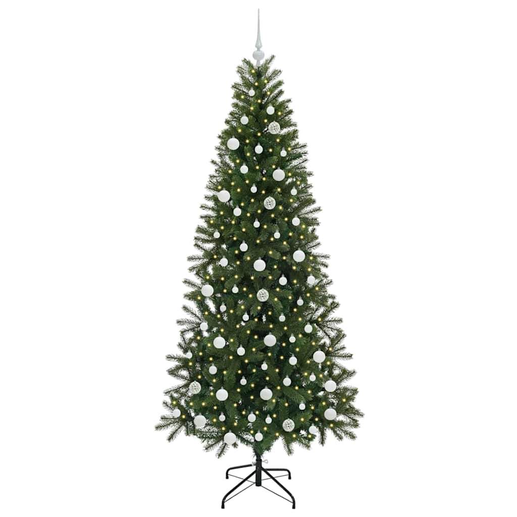 Vidaxx sapin de Noël artificiel avec 300 LED avec standard vert 210 cm PE et PVC