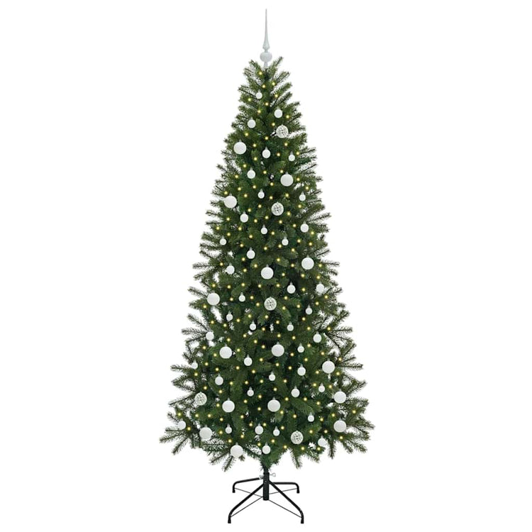 Vidaxx sapin de Noël artificiel avec 300 LED avec standard vert 210 cm PE et PVC