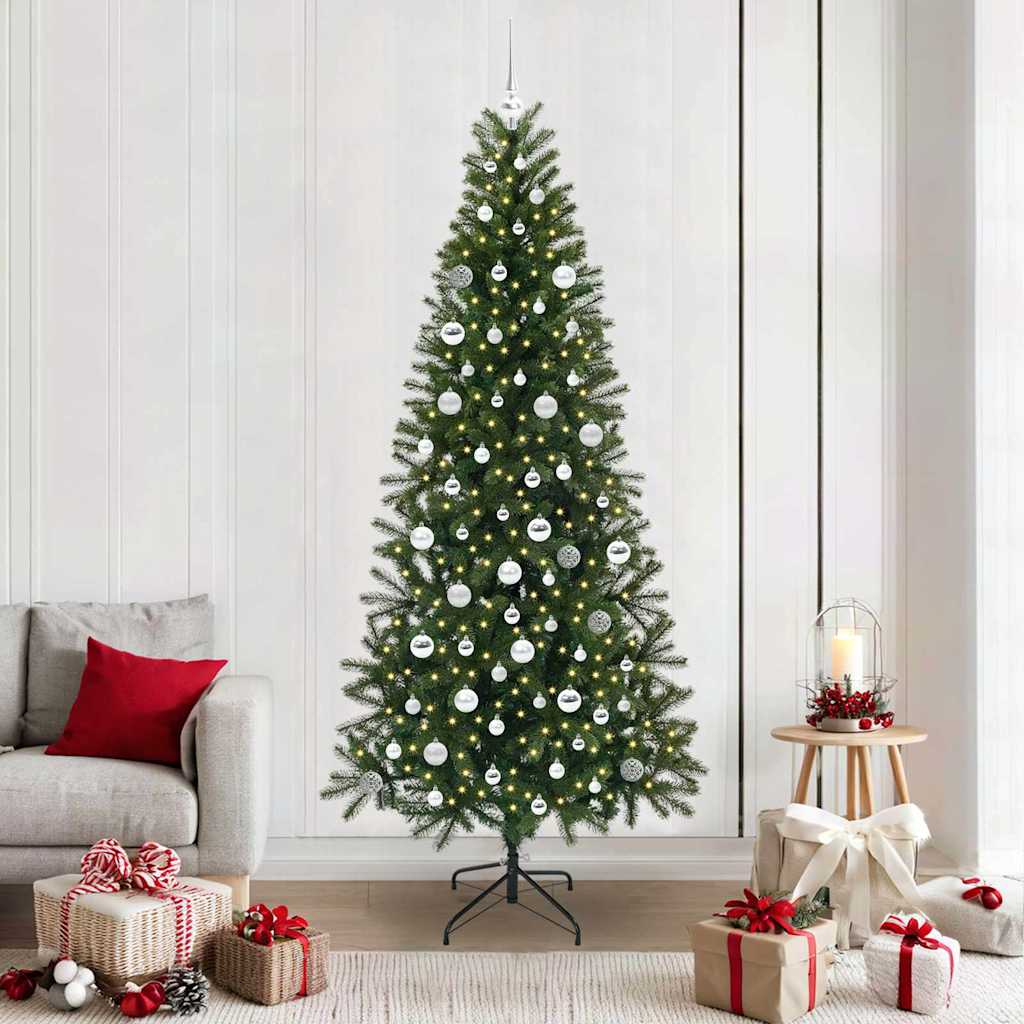 Vidaxx sapin de Noël artificiel avec 300 LED avec standard vert 210 cm PE et PVC