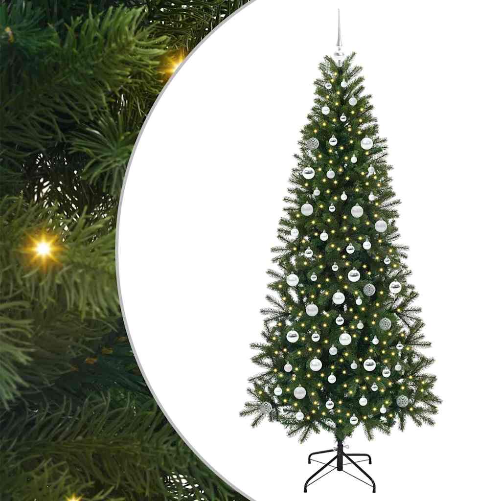 Vidaxx sapin de Noël artificiel avec 300 LED avec standard vert 210 cm PE et PVC