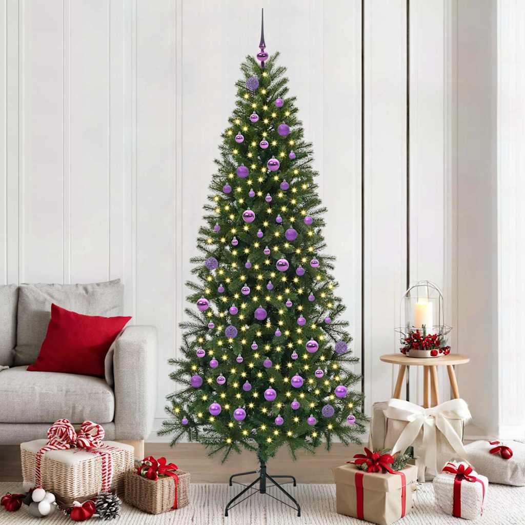 Vidaxx sapin de Noël artificiel avec 300 LED avec standard vert 210 cm PE et PVC