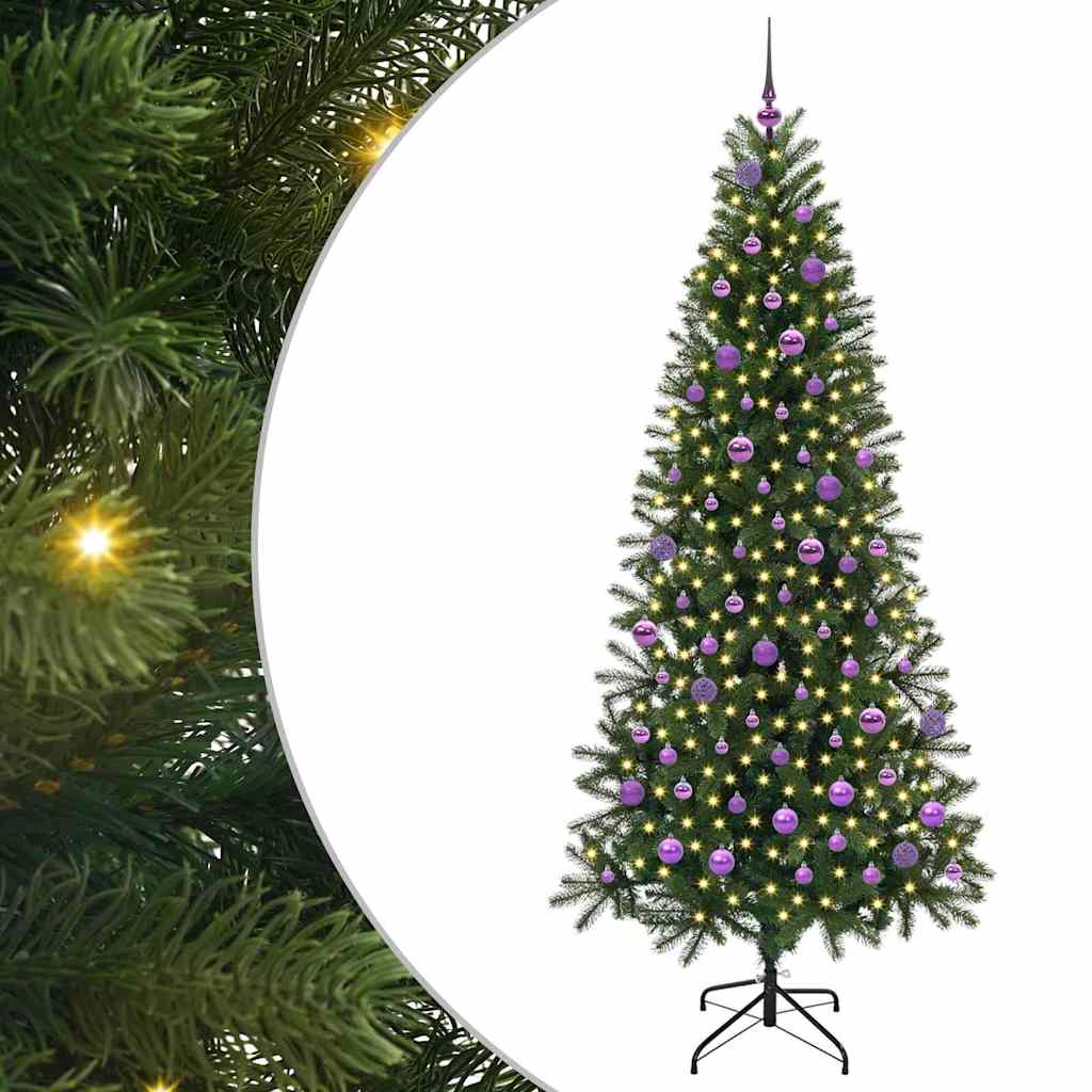 Vidaxx sapin de Noël artificiel avec 300 LED avec standard vert 210 cm PE et PVC