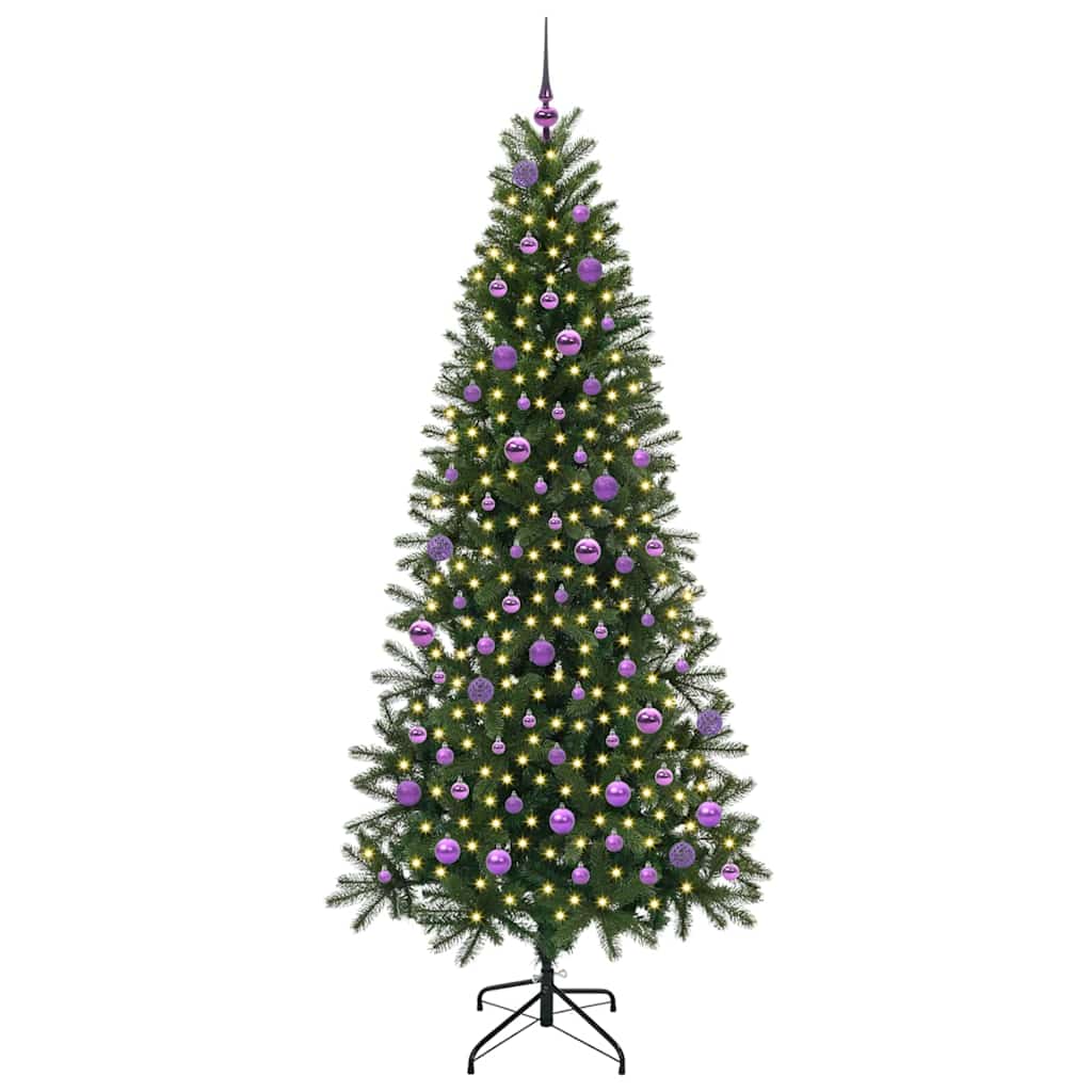 Vidaxx sapin de Noël artificiel avec 300 LED avec standard vert 210 cm PE et PVC