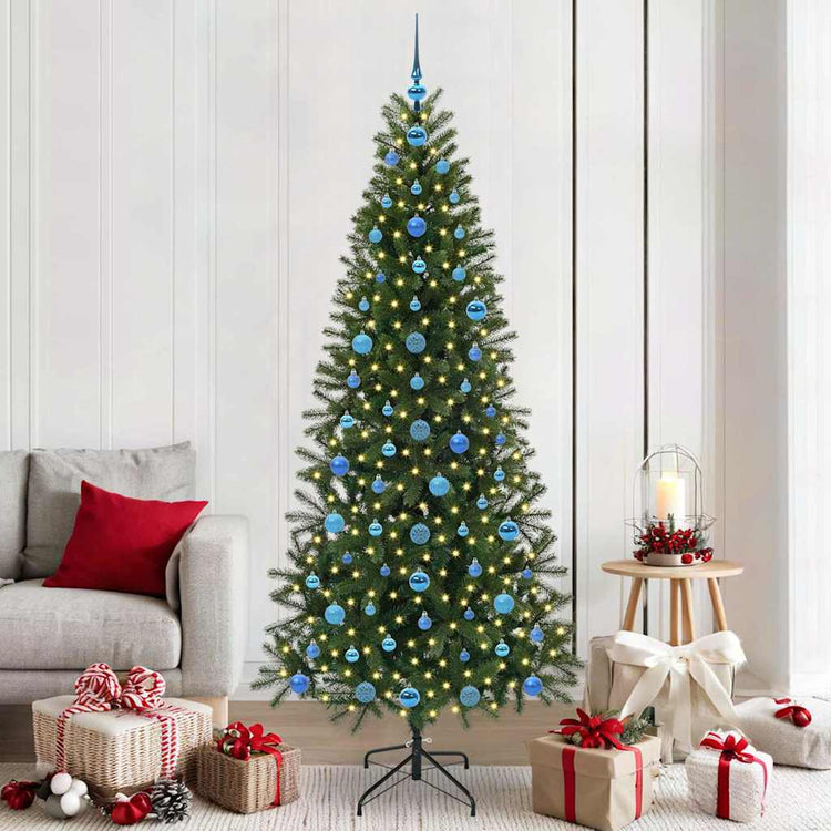 Vidaxx sapin de Noël artificiel avec 300 LED avec standard vert 210 cm PE et PVC