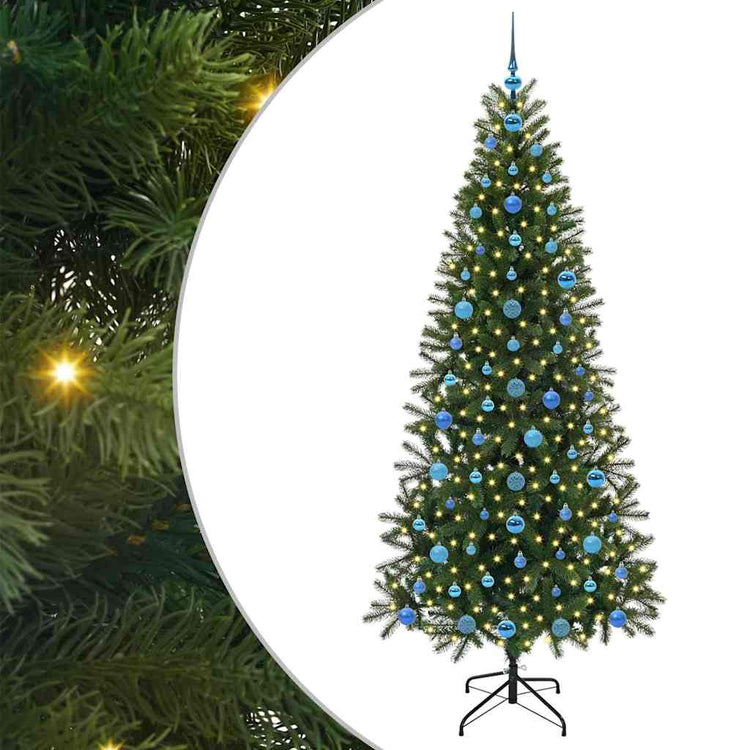 Vidaxx sapin de Noël artificiel avec 300 LED avec standard vert 210 cm PE et PVC