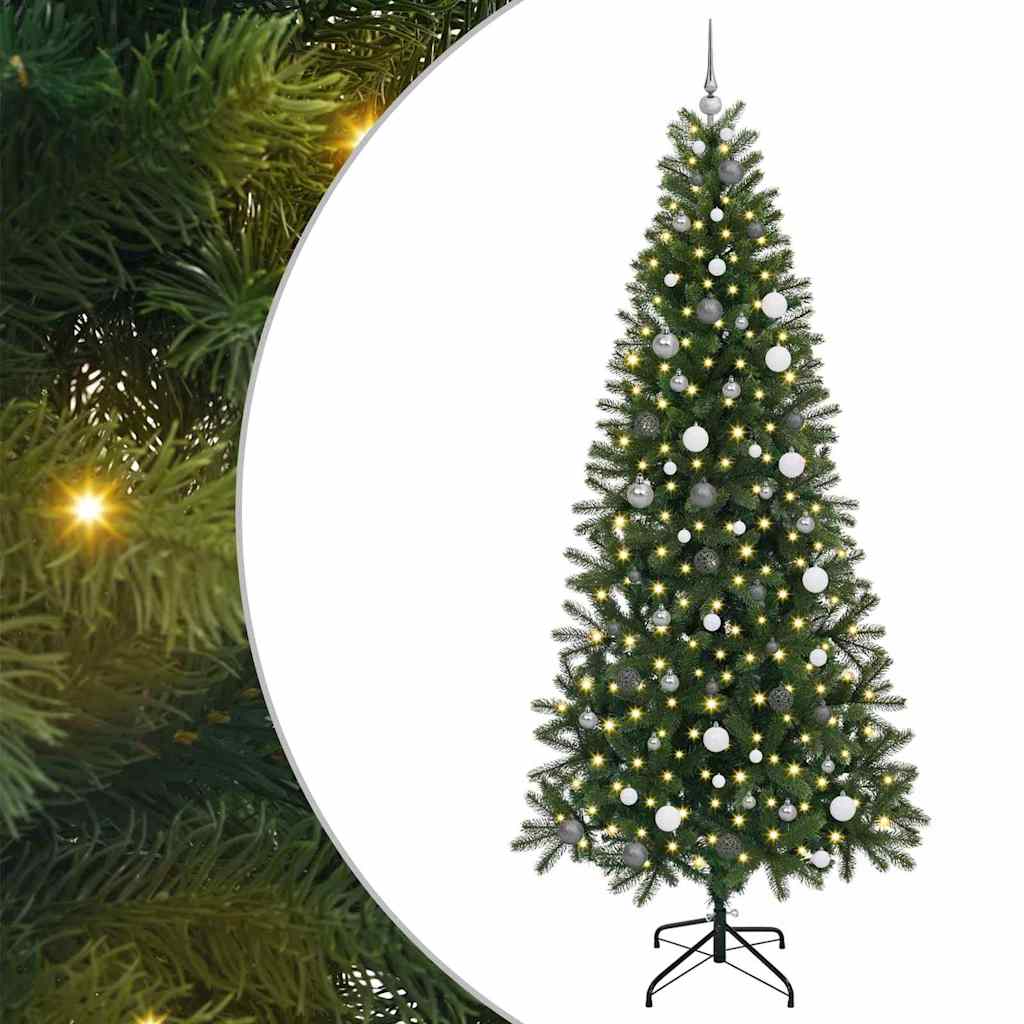Vidaxx sapin de Noël artificiel avec 300 LED avec standard vert 240 cm PE et PVC