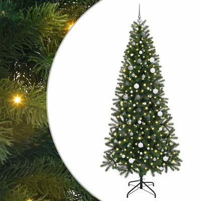 Vidaxx sapin de Noël artificiel avec 300 LED avec standard vert 240 cm PE et PVC