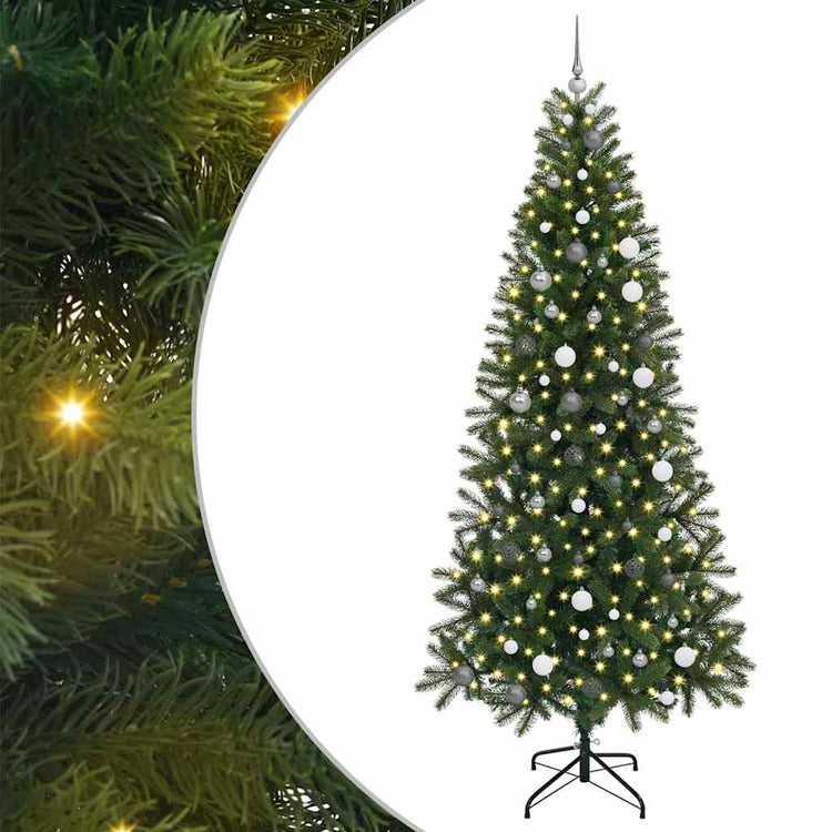 Vidaxx sapin de Noël artificiel avec 300 LED avec standard vert 240 cm PE et PVC