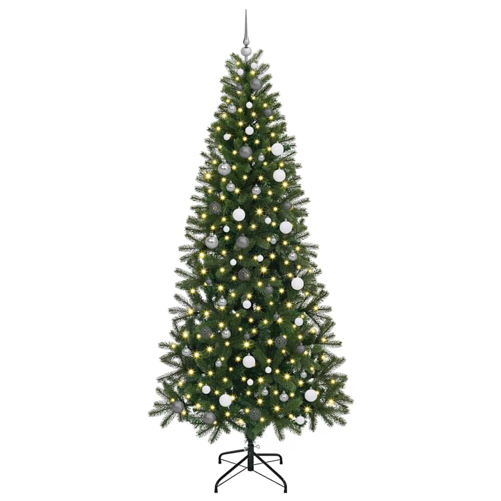 Vidaxx sapin de Noël artificiel avec 300 LED avec standard vert 240 cm PE et PVC