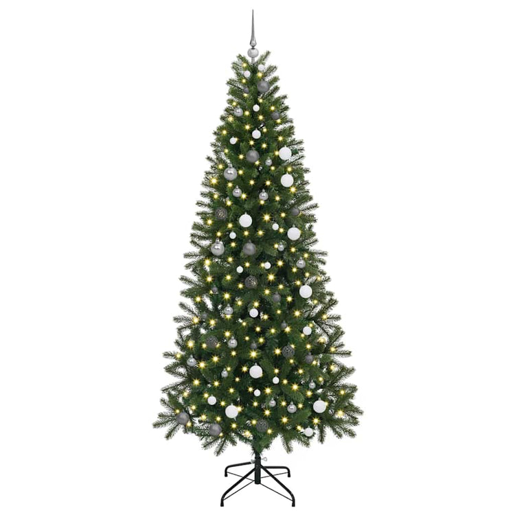 Vidaxx sapin de Noël artificiel avec 300 LED avec standard vert 240 cm PE et PVC