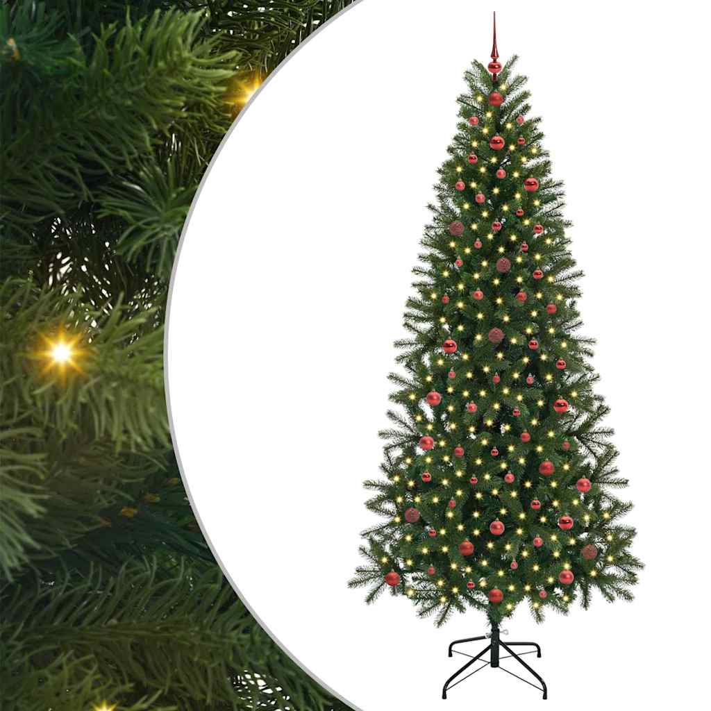 Vidaxx sapin de Noël artificiel avec 300 LED avec standard vert 240 cm PE et PVC
