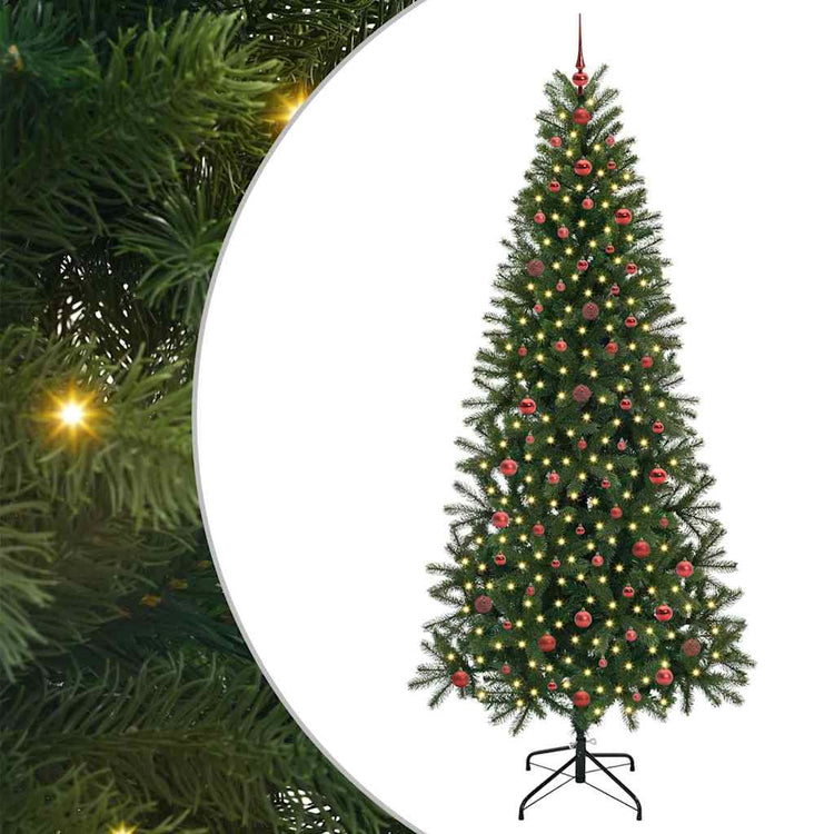 Vidaxx sapin de Noël artificiel avec 300 LED avec standard vert 240 cm PE et PVC